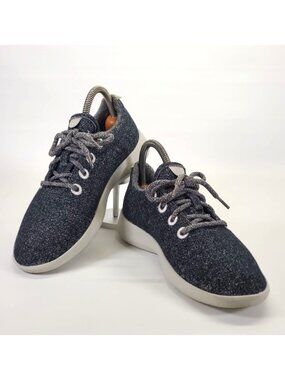 Allbirds Women's Wool Natural Dark Gray Lace Up Runners Comfort Shoes 7 1172